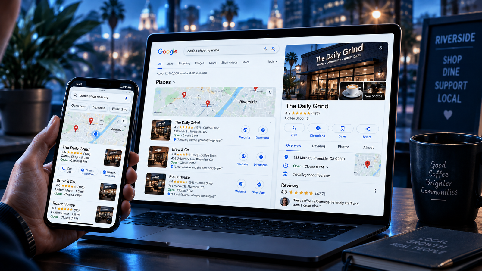 Local SEO visibility in Google Maps and local search